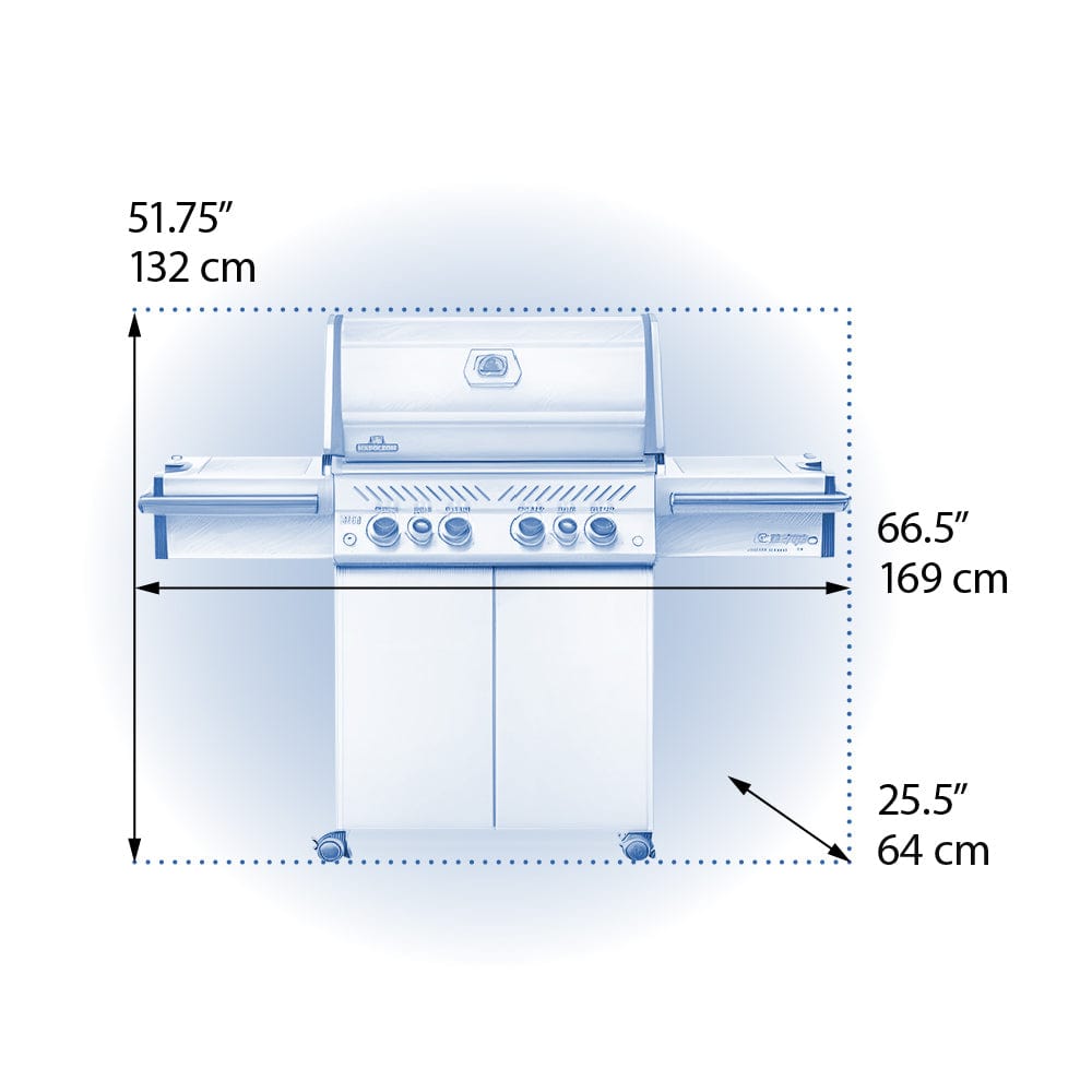 Napoleon Prestige PRO 500 RSIB dimensions