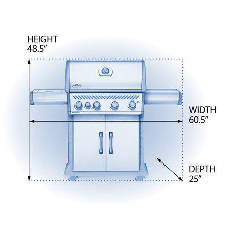 Napoleon Rogue SE 525 RSIB  dimensions