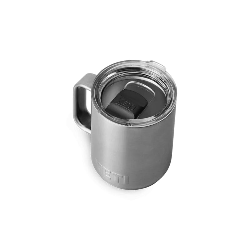 silver YETI Rambler 10oz Mug with Magslider Lid top view