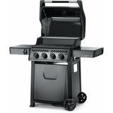 Napoleon Freestyle 425 4-Burner Gas Grill lid open shelves up