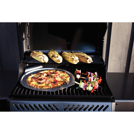 corn, vegetables and pizza on Napoleon Freestyle 425 4-Burner Gas Grill