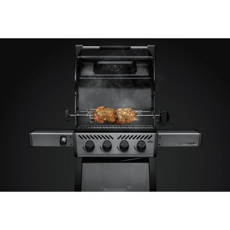 grilling with Napoleon Freestyle 425 4-Burner Gas Grill rotisserie