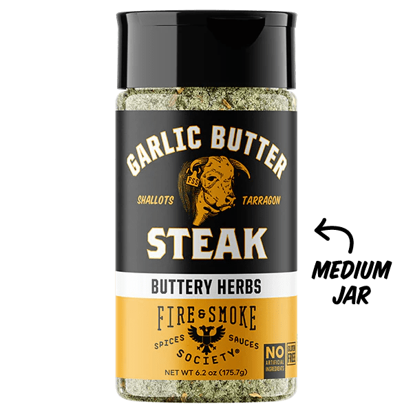 Fire & Smoke Society | Garlic Butter Steak Rub - Buttery Herbs Blend