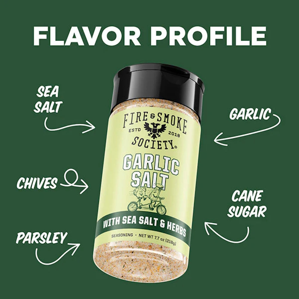 Fire & Smoke Society | Garlic Salt | All-Purpose Seasoning Blend