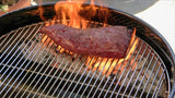 grilling meat with Slow ‘N Sear Original Insert