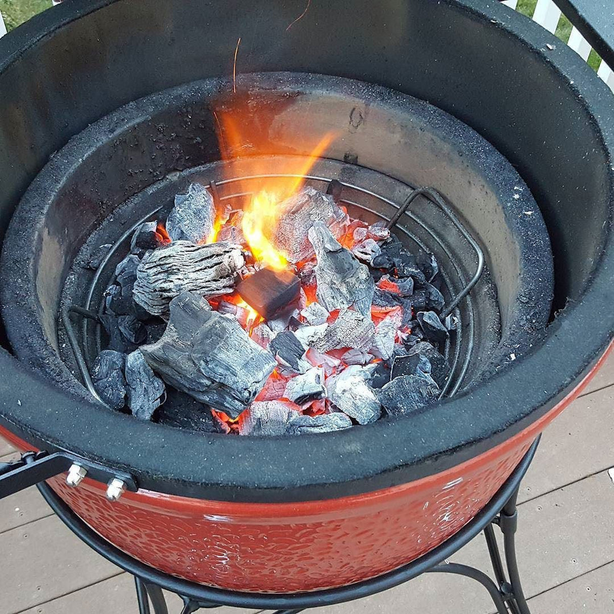 Kick Ash Can for Kamado Joe Big Joe fire in grill