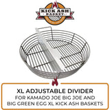 Charcoal Basket XL Adjustable Divider on white