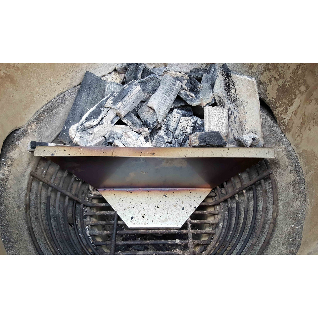 Charcoal Basket Large Adjustable Divider charcoal in grill
