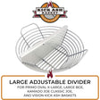 Charcoal Basket Large Adjustable Divider on white with description