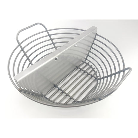 Charcoal Basket Large Adjustable Divider on white in basket