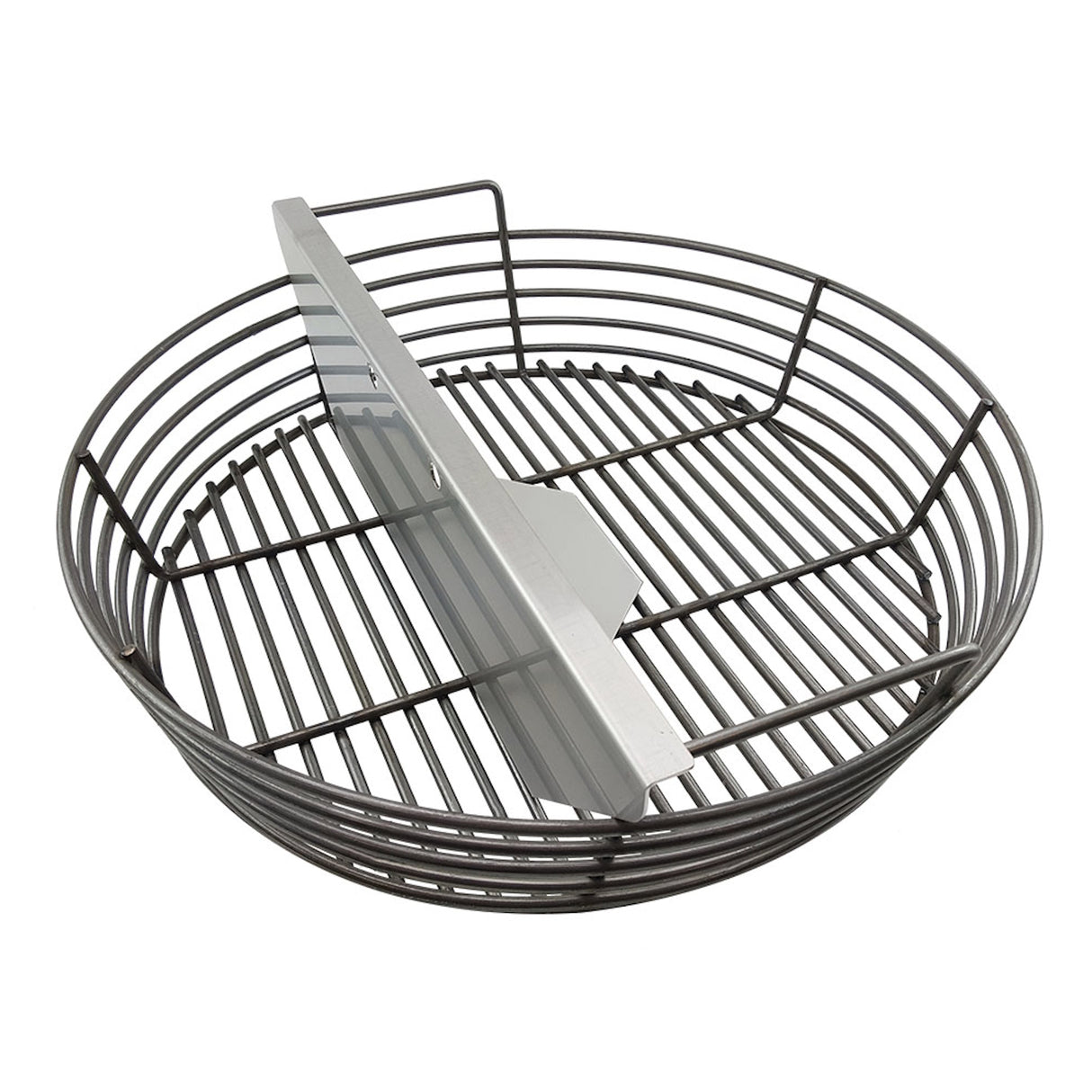 Charcoal Basket Large Adjustable Divider in black wide basket