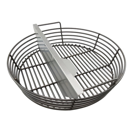 Charcoal Basket Large Adjustable Divider in black wide basket