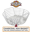 Junior Kick Ash Charcoal Basket on white front view