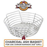 Junior Kick Ash Charcoal Basket on white front view