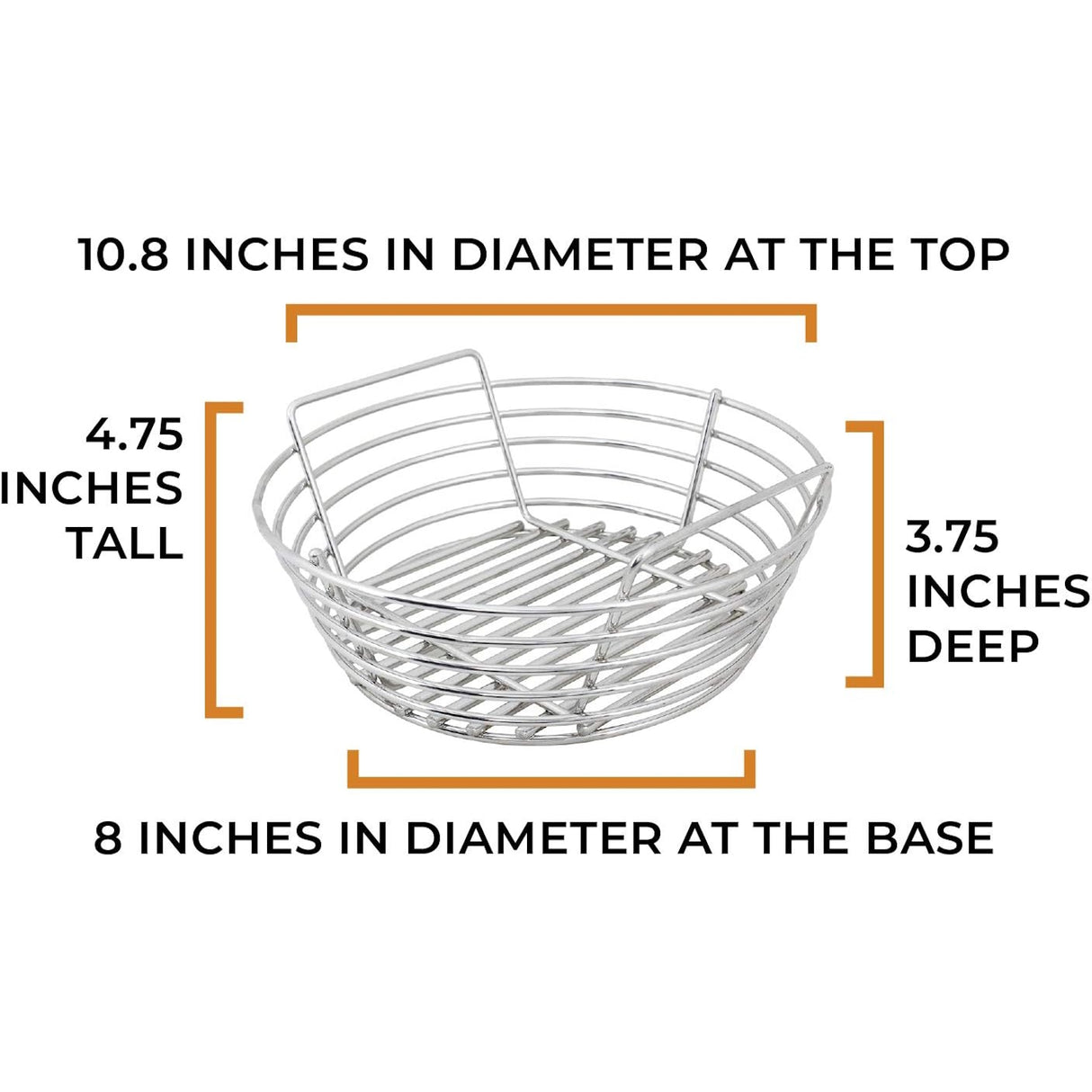 Junior Kick Ash Charcoal Basket product dimensions