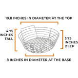 Junior Kick Ash Charcoal Basket product dimensions