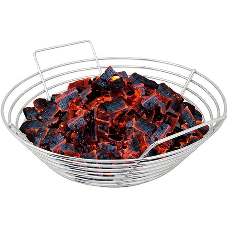 Classic Kick Ash Charcoal Basket full of charcoal