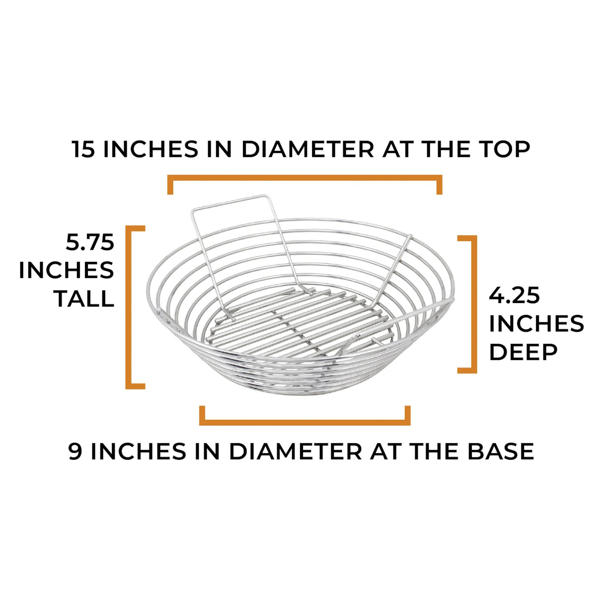 Classic Kick Ash Charcoal Basket product dimensions