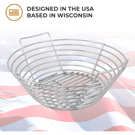 Classic Kick Ash Charcoal Basket american flag background