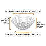 Kick Ash Basket Large Charcoal Basket product measurements