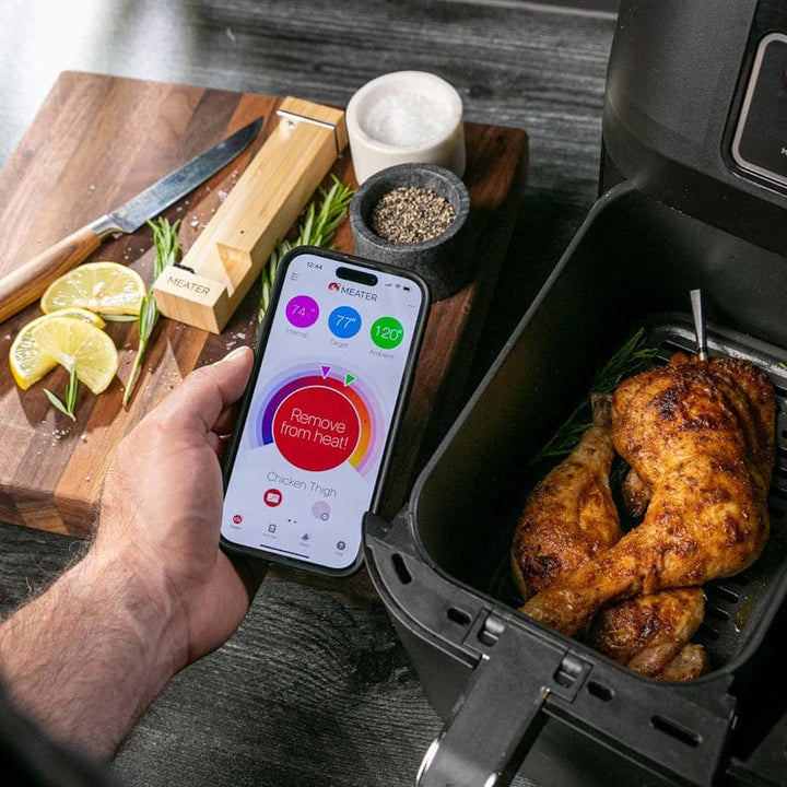 airfryer chicken prepared with Wireless Smart Meat Thermometer