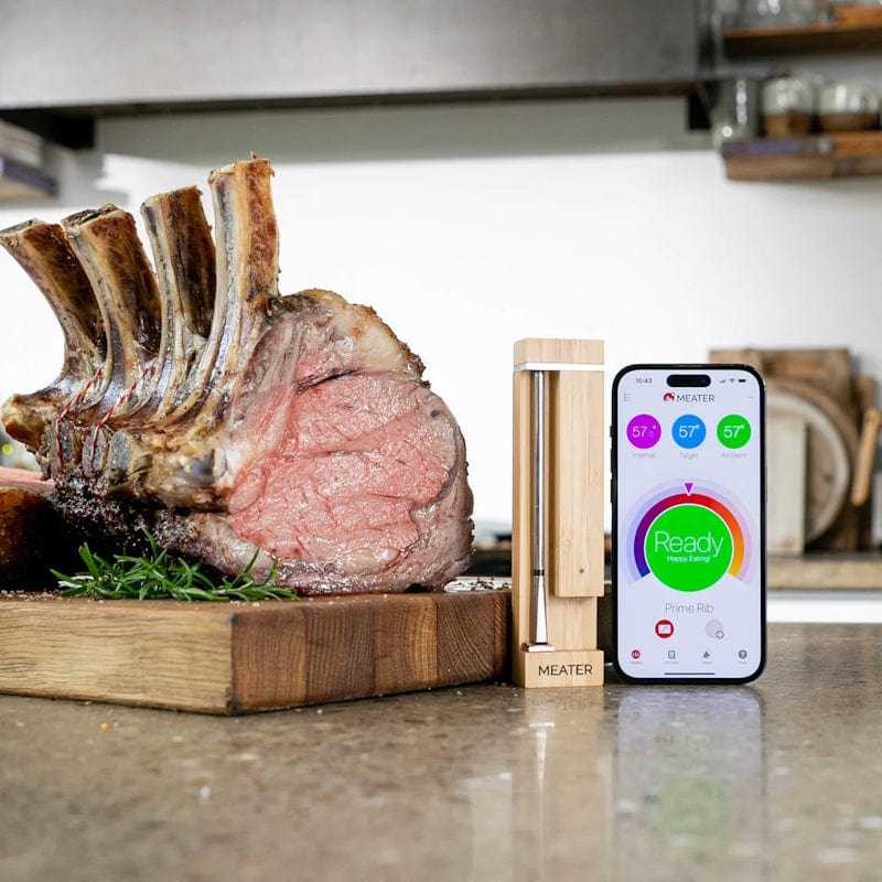 prime rib prepared using Wireless Smart Meat Thermometer