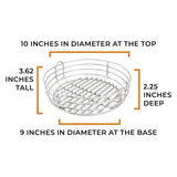 MiniMax Kick Ash Basket product measurements