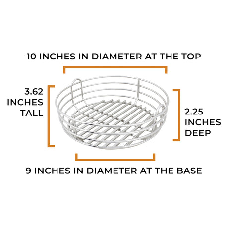 MiniMax Kick Ash Basket product measurements