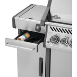 Rogue PRO Under Grill Storage Cart drawer open with items inside