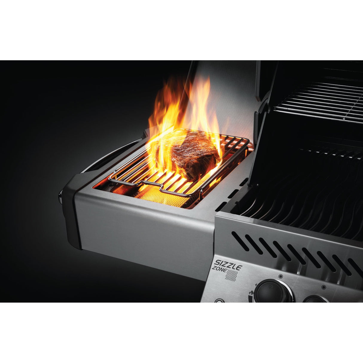 Napoleon Prestige 665 RSIB side burner steak flame