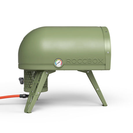 Roccbox Portable Pizza Oven left side view gas in
