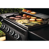 Napoleon Rogue PRO Phantom 30 Grill close up hamburgers on grill