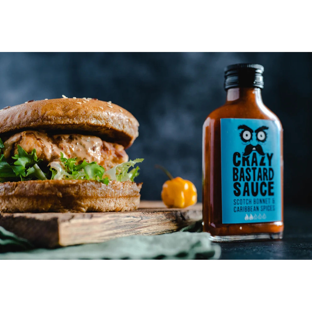 Crazy Bastard Sauce | Scotch Bonnet & Caribbean Spices Chilli Sauce