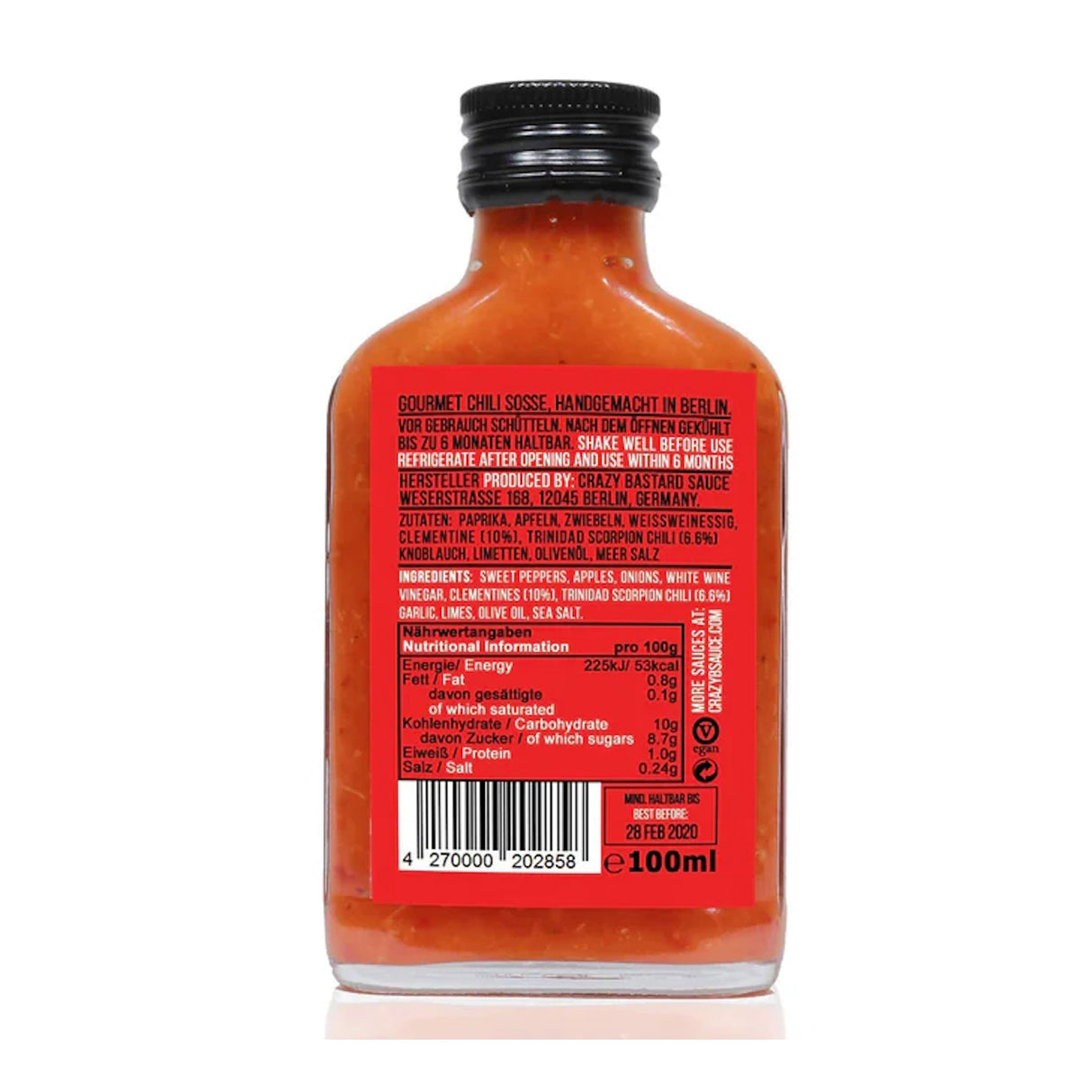 Crazy Bastard Sauce | Trinidad Scorpion & Clementine Chilli Sauce
