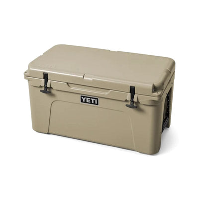 a closed lid YETI Tundra® 65 Cool Box - Tan