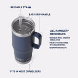 YETI - Rambler 25oz (710ml) Straw Mug (Various Colours)