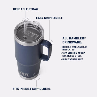 YETI - Rambler® 25 oz Straw Mug | Power Pink