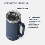 YETI | Rambler® 24 oz (709 ml) Mug With MagSlider™ Lid | Black