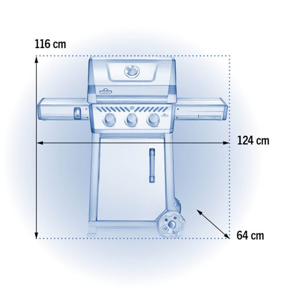 Napoleon Freestyle 365 3-Burner Gas Grill dimensions