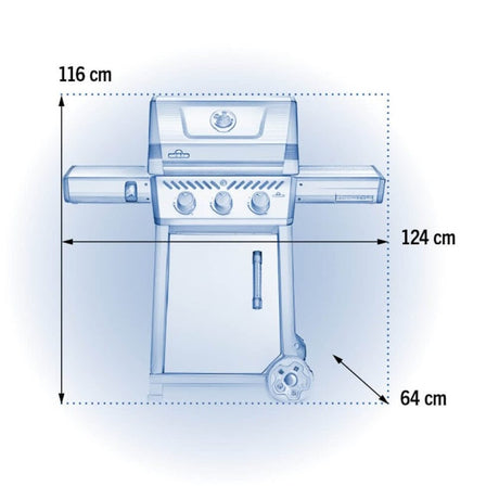 Napoleon Freestyle 365 3-Burner Gas Grill dimensions