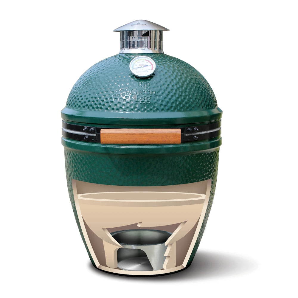 Large Kick Ash Can in grill inside view