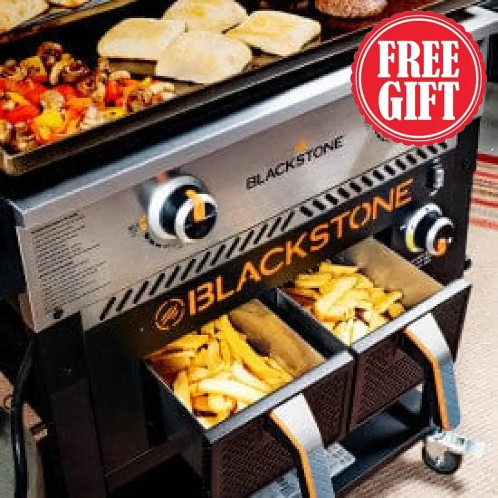 food on Blackstone 28inch Griddle with AirFryer