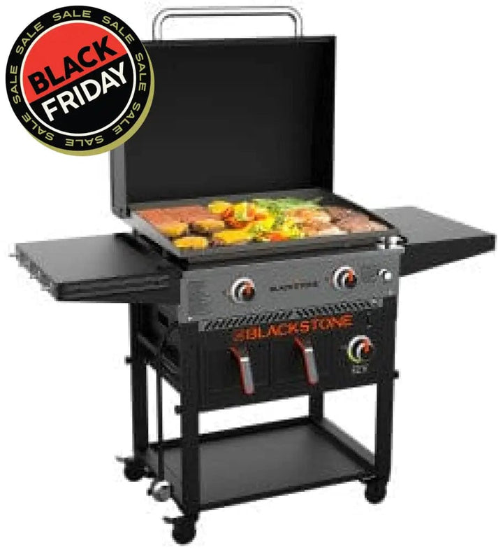 cooking on Blackstone 28inch Griddle with AirFryer