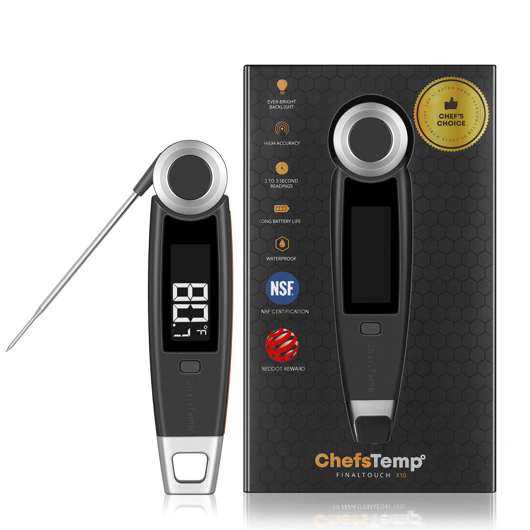 Instant Read Meat Thermometer charcoal with original package