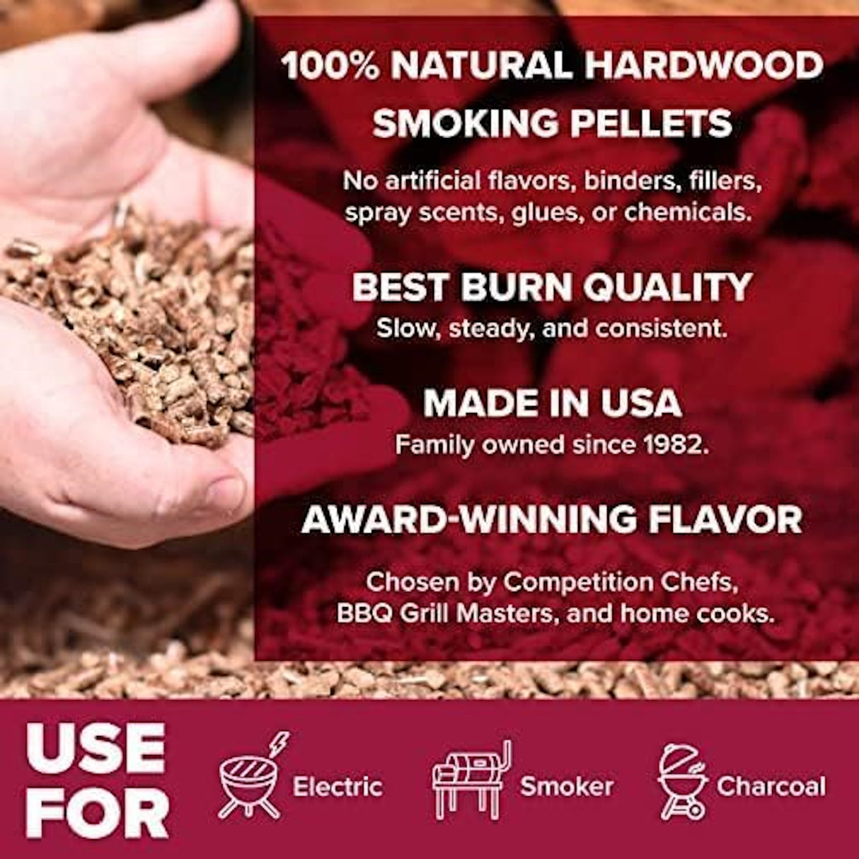 BBQr's Delight | Contest Mix | Pecan/Cherry Mix With Oak Pellet Grill Fuel  | 9Kg Bag