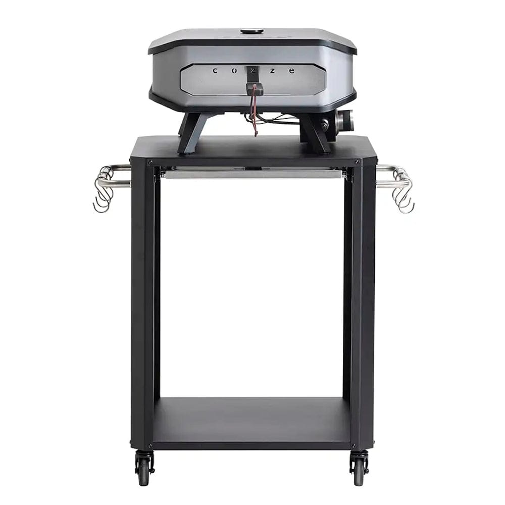 pizza oven on Cozze Pizza Oven Table with Wheels 