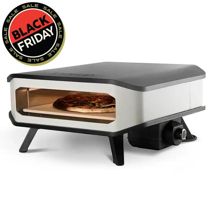 Cozze  Electric Pizza Oven with pizza stone and pizza inside