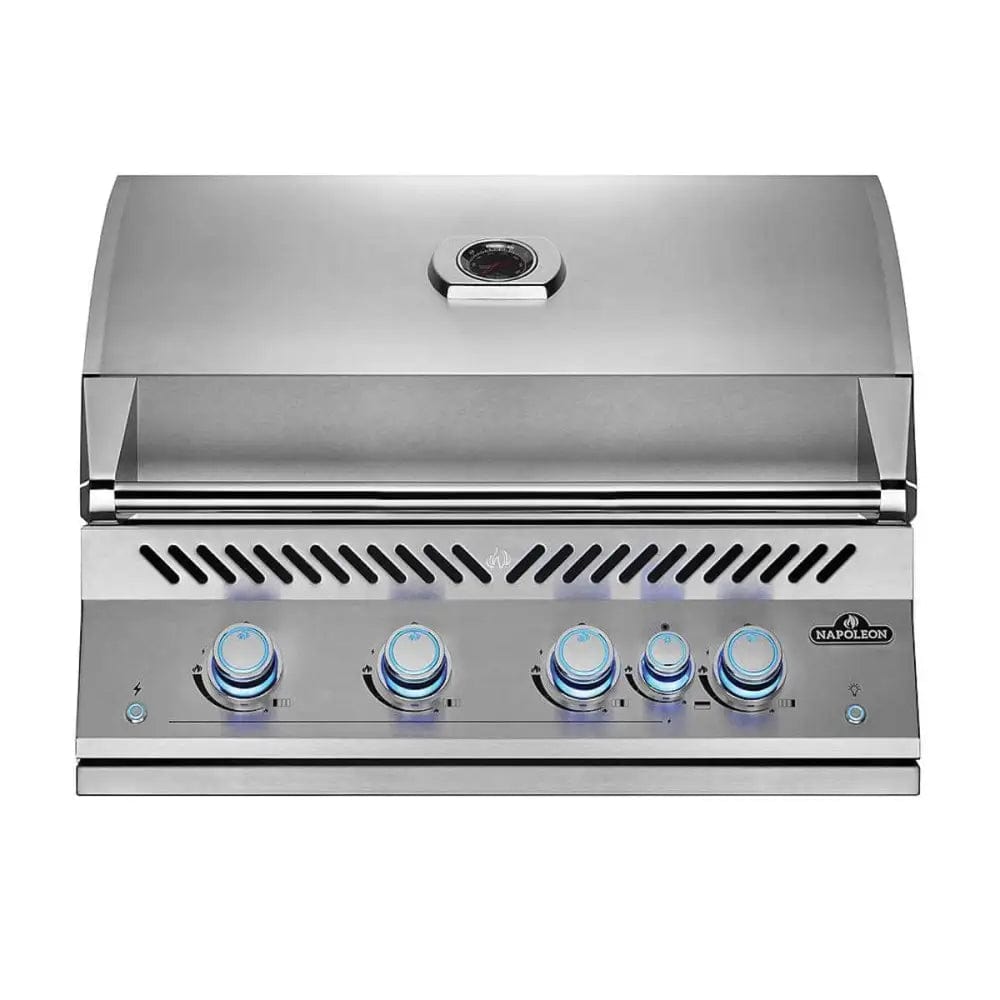 Napoleon Oasis 105 Outdoor Kitchen main grill view with lid closed and knobs off