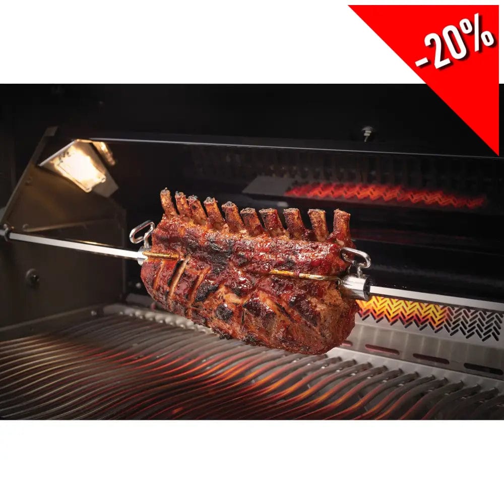 Napoleon Prestige PRO 665 RSIB ribs on rotisserie