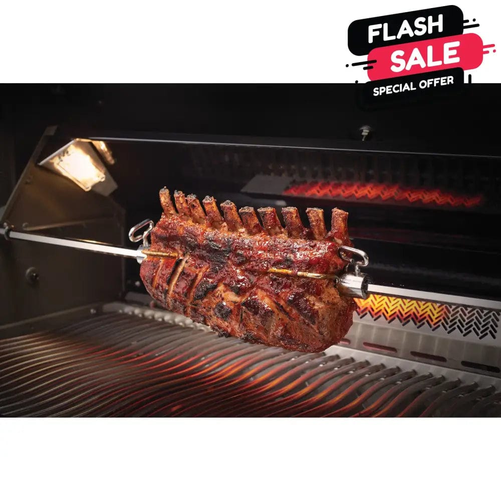 Napoleon Prestige PRO 665 RSIB ribs on rotisserie